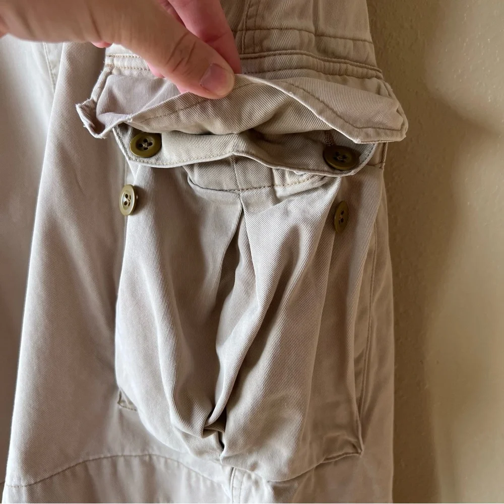 Polo By Ralph Lauren Cargo Shorts Men’s 36 Beige 10” Inseam Vintage Baggy Cotton